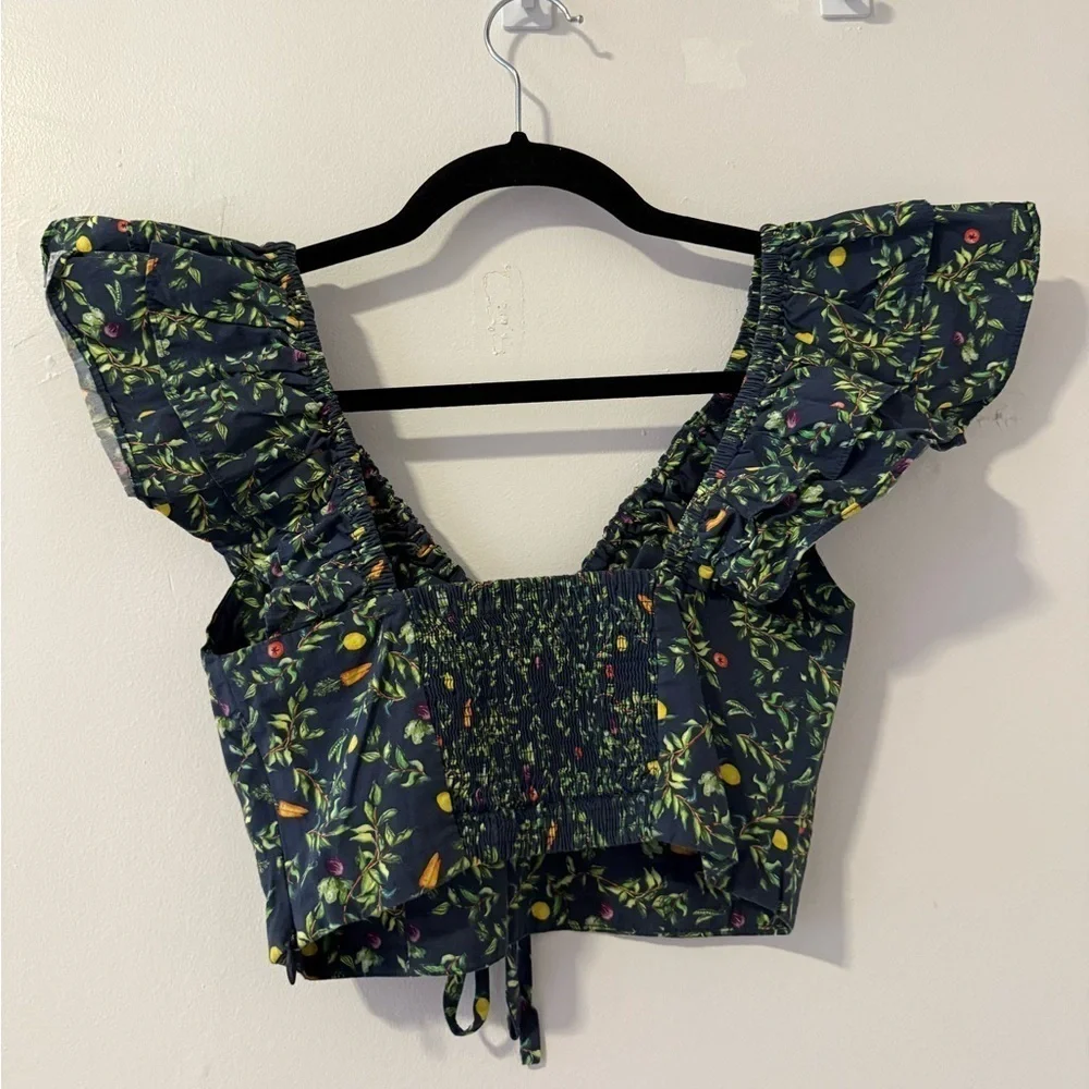Hill House Home Alexa Top in Midnight Garden Print